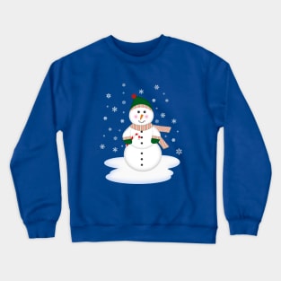 Christmas Snowman Scene Crewneck Sweatshirt